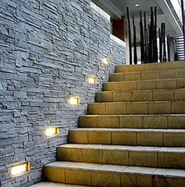 illuminazione per esterni ad incasso per scale in spazi pubblici